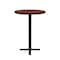 Correll Round Standing Height Cafe Bistro and Breakroom Pedestal Table, High Pressure Laminate Top, Cherry BXB24R-21 - alternate 7