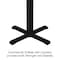 Correll Round Standing Height Cafe Bistro and Breakroom Pedestal Table, High Pressure Laminate Top, Cherry BXB24R-21 - alternate 4