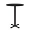 Correll Round Standing Height Cafe Bistro and Breakroom Pedestal Table, High Pressure Laminate Top BXB30R-07 - alternate 2