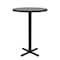 Correll Round Standing Height Cafe Bistro and Breakroom Pedestal Table, High Pressure Laminate Top BXB30R-15 - alternate 3