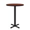 Correll Round Standing Height Cafe Bistro and Breakroom Pedestal Table, High Pressure Laminate Top, Cherry BXB30R-21 - alternate 5