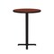 Correll Round Standing Height Cafe Bistro and Breakroom Pedestal Table, High Pressure Laminate Top, Cherry BXB30R-21 - alternate 3