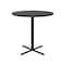Correll Round Standing Height Cafe Bistro and Breakroom Pedestal Table, High Pressure Laminate Top BXB36R-07 - alternate 3