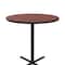 Correll Round Standing Height Cafe Bistro and Breakroom Pedestal Table, High Pressure Laminate Top, Cherry BXB36R-21 - alternate 5