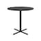 Correll Round Standing Height Cafe Bistro and Breakroom Pedestal Table, High Pressure Laminate Top BXB42R-07 - alternate 8