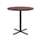 Correll Round Standing Height Cafe Bistro and Breakroom Pedestal Table, High Pressure Laminate Top, Cherry BXB42R-21 - alternate 7
