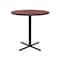 Correll Round Standing Height Cafe Bistro and Breakroom Pedestal Table, High Pressure Laminate Top, Cherry BXB42R-21 - alternate 4