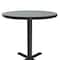 Correll Round Cafe Bistro and Breakroom Pedestal Table, High Pressure Laminate Top, Gray Granite BXT24R-15 - alternate 8