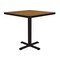 Correll Square Cafe Bistro and Breakroom Pedestal Table, High Pressure Laminate Top, Medium Oak BXT24S-06 - alternate 9