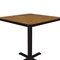 Correll Square Cafe Bistro and Breakroom Pedestal Table, High Pressure Laminate Top, Medium Oak BXT24S-06 - alternate 3