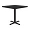 Correll Square Cafe Bistro and Breakroom Pedestal Table, High Pressure Laminate Top, Black Granite BXT24S-07 - alternate 3