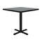 Correll Square Cafe Bistro and Breakroom Pedestal Table, High Pressure Laminate Top, Gray Granite BXT24S-15 - alternate 3
