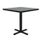 Correll Square Cafe Bistro and Breakroom Pedestal Table, High Pressure Laminate Top, Gray Granite BXT24S-15 - alternate 4