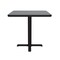 Correll Square Cafe Bistro and Breakroom Pedestal Table, High Pressure Laminate Top, Gray Granite BXT24S-15 - alternate 9