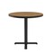 Correll Round Cafe Bistro and Breakroom Pedestal Table, High Pressure Laminate Top, Medium Oak BXT30R-06 - alternate 3