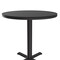 Correll Round Cafe Bistro and Breakroom Pedestal Table, High Pressure Laminate Top, Black Granite BXT30R-07 - alternate 2