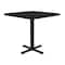 Correll Square Cafe Bistro and Breakroom Pedestal Table, High Pressure Laminate Top, Black Granite BXT30S-07 - alternate 7