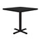 Correll Square Cafe Bistro and Breakroom Pedestal Table, High Pressure Laminate Top, Black Granite BXT30S-07 - alternate 3