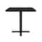 Correll Square Cafe Bistro and Breakroom Pedestal Table, High Pressure Laminate Top, Black Granite BXT30S-07 - alternate 2