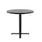 Correll Round Cafe Bistro and Breakroom Pedestal Table, High Pressure Laminate Top, Gray Granite BXT36R-15 - alternate 2
