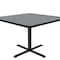 Correll Square Cafe Bistro and Breakroom Pedestal Table, High Pressure Laminate Top, Gray Granite BXT36S-15 - alternate 4