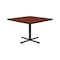 Correll Square Cafe Bistro and Breakroom Pedestal Table, High Pressure Laminate Top, Cherry BXT36S-21 - alternate 4