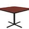 Correll Square Cafe Bistro and Breakroom Pedestal Table, High Pressure Laminate Top, Cherry BXT36S-21 - alternate 3