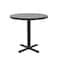Correll Round Cafe Bistro and Breakroom Pedestal Table, High Pressure Laminate Top, Gray Granite BXT42R-15 - alternate 5