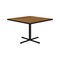 Correll Square Cafe Bistro and Breakroom Pedestal Table, High Pressure Laminate Top, Medium Oak BXT42S-06 - alternate 4