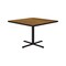 Correll Square Cafe Bistro and Breakroom Pedestal Table, High Pressure Laminate Top, Medium Oak BXT42S-06 - alternate 8