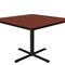Correll Square Cafe Bistro and Breakroom Pedestal Table, High Pressure Laminate Top, Cherry BXT42S-21 - alternate 9