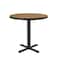 Correll Round Cafe Bistro and Breakroom Pedestal Table, High Pressure Laminate Top, Medium Oak BXT48R-06 - alternate 8