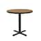Correll Round Cafe Bistro and Breakroom Pedestal Table, High Pressure Laminate Top, Medium Oak BXT48R-06 - alternate 9