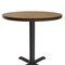Correll Round Cafe Bistro and Breakroom Pedestal Table, High Pressure Laminate Top, Medium Oak BXT48R-06 - alternate 5