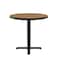 Correll Round Cafe Bistro and Breakroom Pedestal Table, High Pressure Laminate Top, Medium Oak BXT48R-06 - alternate 3