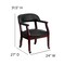 Flash Furniture Traditional Luxurious Conference Chair, Black Back, 24 in W 27" L 31-1/2" H, Upholstered Straight B-Z100-BLACK-GG - alternate 8