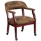 Flash Furniture Traditional Luxurious Conference Chair, Brown Back, 24 in W 27" L 31-1/2" H, Upholstered Straight B-Z100-BRN-GG - alternate 6