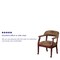 Flash Furniture Traditional Luxurious Conference Chair, Brown Back, 24 in W 27" L 31-1/2" H, Upholstered Straight B-Z100-BRN-GG - alternate 5