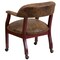 Flash Furniture Traditional Luxurious Conference Chair, Brown Back, 24 in W 27" L 31-1/2" H, Upholstered Straight B-Z100-BRN-GG - alternate 9