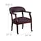 Flash Furniture Traditional Luxurious Conference Chair, 24 in W 27" L 31-1/2" H, Upholstered Straight, Leather Seat B-Z100-LF19-LEA-GG - alternate 7