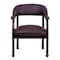 Flash Furniture Traditional Luxurious Conference Chair, 24 in W 27" L 31-1/2" H, Upholstered Straight, Leather Seat B-Z100-LF19-LEA-GG - alternate 4