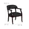 Flash Furniture Traditional Luxurious Conference Chair, Black Back, 24 in W 27" L 31-1/2" H, Upholstered Straight B-Z100-LF-0005-BK-LEA-GG - alternate 2