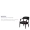 Flash Furniture Traditional Luxurious Conference Chair, Black Back, 24 in W 27" L 31-1/2" H, Upholstered Straight B-Z100-LF-0005-BK-LEA-GG - alternate 4
