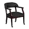 Flash Furniture Traditional Luxurious Conference Chair, Black Back, 24 in W 27" L 31-1/2" H, Upholstered Straight B-Z100-LF-0005-BK-LEA-GG - alternate 6