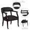 Flash Furniture Traditional Luxurious Conference Chair, Black Back, 24 in W 27" L 31-1/2" H, Upholstered Straight B-Z100-LF-0005-BK-LEA-GG - alternate 3