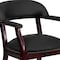 Flash Furniture Traditional Luxurious Conference Chair, Black Back, 24 in W 27" L 31-1/2" H, Upholstered Straight B-Z100-LF-0005-BK-LEA-GG - alternate 9