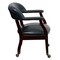 Flash Furniture Traditional Luxurious Conference Chair, 24 in W 27" L 31-1/2" H, Upholstered Straight, Vinyl Seat B-Z100-NAVY-GG - alternate 3