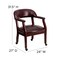 Flash Furniture Traditional Luxurious Conference Chair, 24 in W 27" L 31-1/2" H, Upholstered Straight, Vinyl Seat B-Z100-OXBLOOD-GG - alternate 3