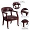 Flash Furniture Traditional Luxurious Conference Chair, 24 in W 27" L 31-1/2" H, Upholstered Straight, Vinyl Seat B-Z100-OXBLOOD-GG - alternate 7