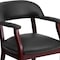 Flash Furniture Traditional Luxurious Conference Chair, Black Back, 24 in W 27" L 31-1/2" H, Upholstered Straight B-Z105-BLACK-GG - alternate 4